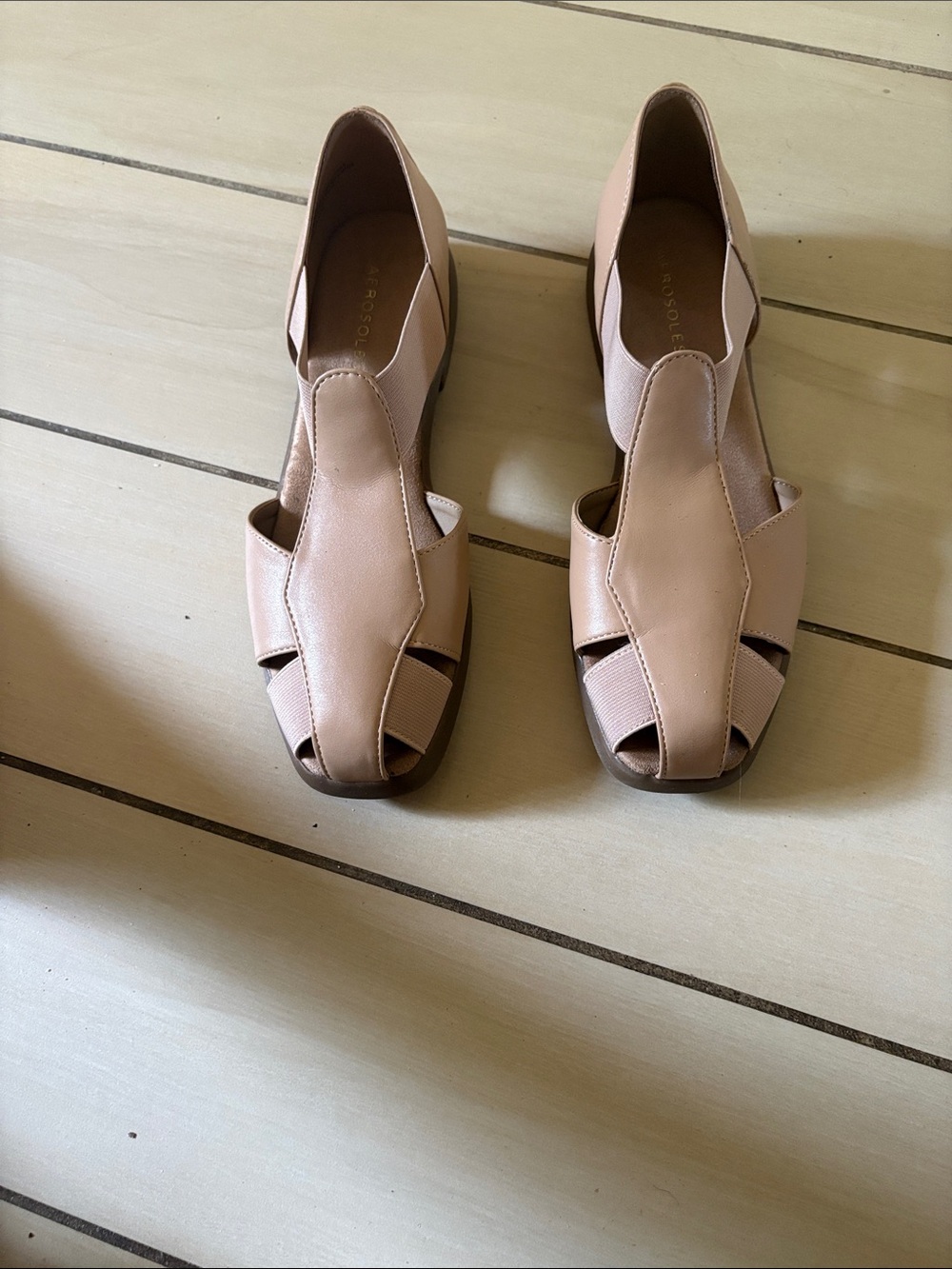 AEROSOLES Women's Open-Toe Sandals in Blush Pink